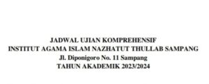 JADWAL UJIAN KOMPREHENSIF 2024